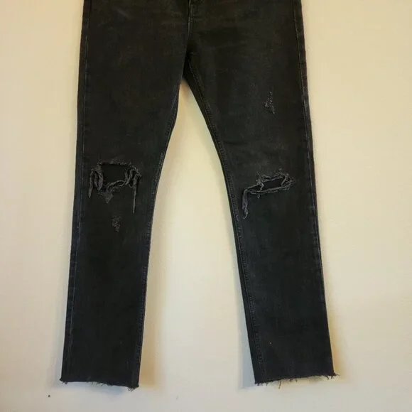 AGOLDE Cherie High Rise Straight Jeans in Distortion NWT Women 29/33X30.5 Grunge